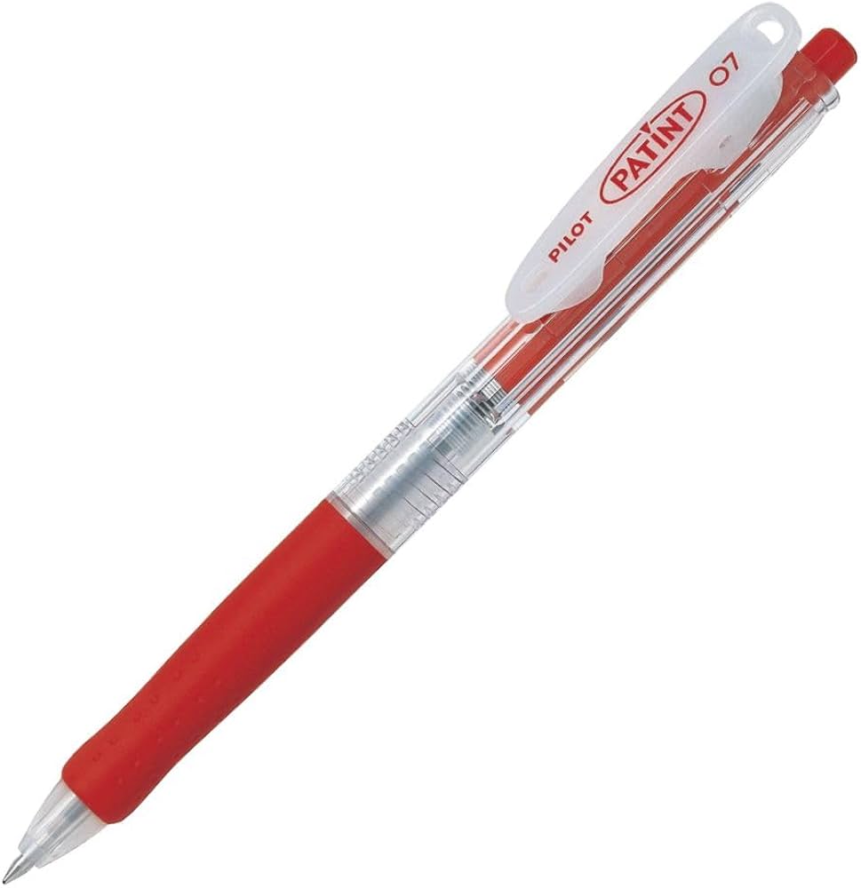 PILOT PATIN パティント　10万回はさんでも、こわれない。 Amazon | パイロット 油性ボールペン パティント 0.7 レッド 10本